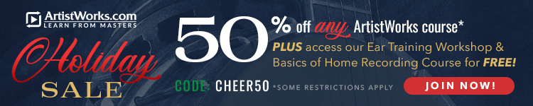 Save 50% on any ArtistWorks course